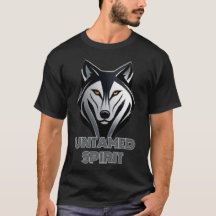 Minuit Noir et Métallurgique Loup Logo Art
