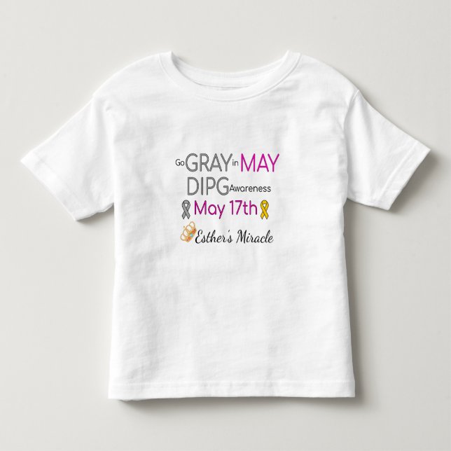 T-shirt Miracle Toddler d'Esther - Go Grey en mai (Devant)