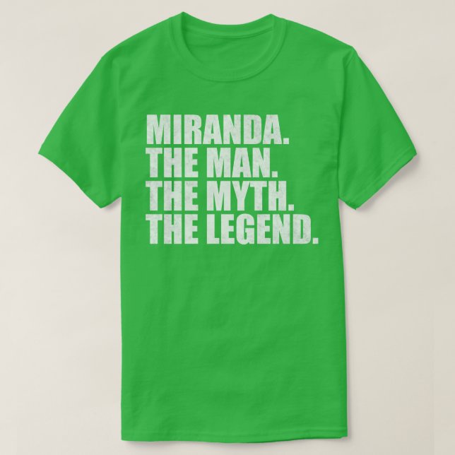 T-shirt Miranda Miranda Nom de famille Miranda nom de fami (Design devant)