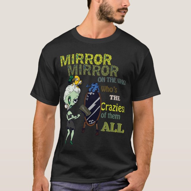 T-shirt Miroir de miroir sur le mur (Devant)