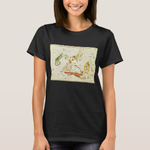 T-shirt Miroir d'Urania, Carte céleste d'astronomie vintag