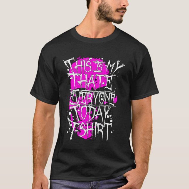 T-shirt Misanthropique En Disant Que C'Est Moi Qui Déteste (Devant)