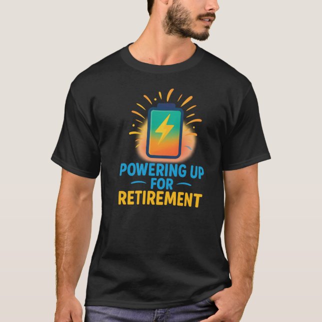 T-shirt Mise sous tension pour la retraite - Icône de batt (Devant)