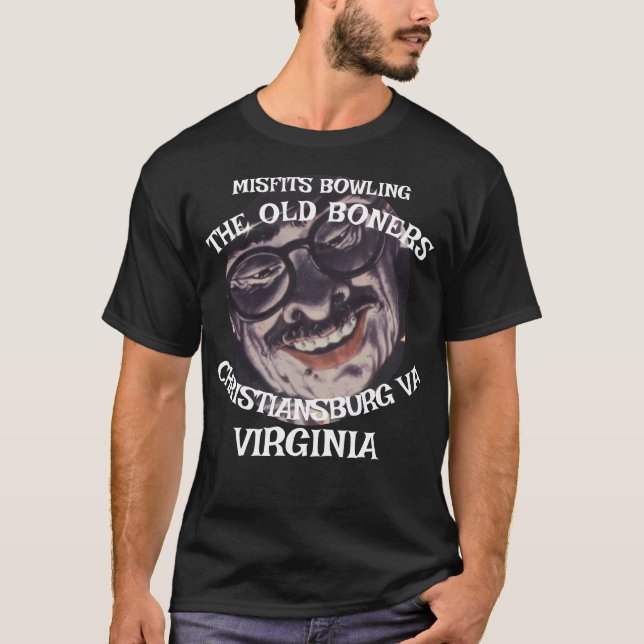 T-SHIRT MISFITS BOWLING OLD BONERS CHRISTIANSBURG VIRGINIA (Devant)