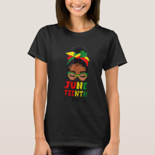 T-shirt Miss Junetdix depuis 1865 Messy Bun Black Women