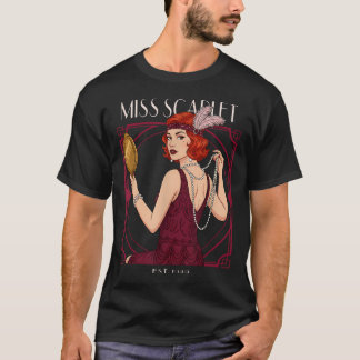T-shirt Miss Scarlet Suspect - Clue