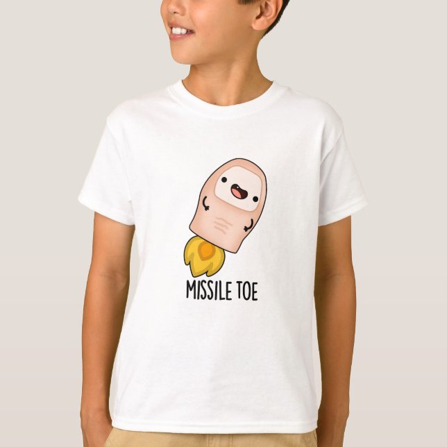 T-shirt Missile Toe drôle Mistletoe Pun (Devant)