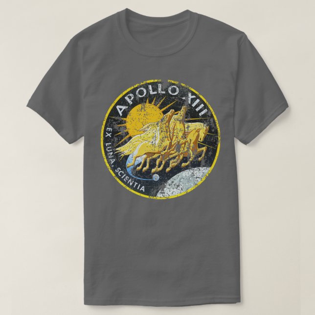 T-shirt Mission Apollo 13 XIII en détresse (Design devant)