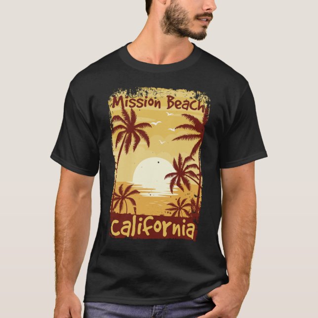 T-shirt Mission Beach Californie (Devant)