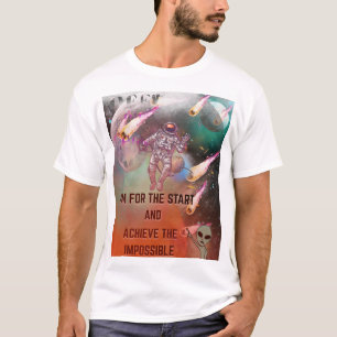 T-shirt Mission cosmique de l'astronaute - Défier la gravi