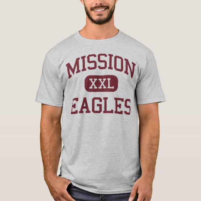 T-shirt Mission - Eagles - lycée - mission le Texas (Devant)