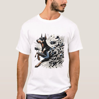 T-shirt Mission laser de Doberman