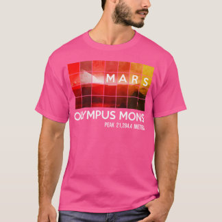 T-shirt Mission Mars Voyage Spatial Olympus Mons Astronomi