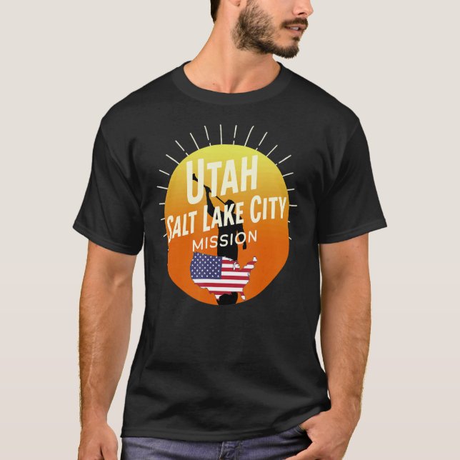 T-shirt Mission Missionnaire du LDS Mormon de l'Utah Salt  (Devant)
