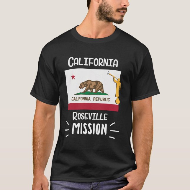T-shirt Mission Missionnaire LDS de Californie Roseville M (Devant)