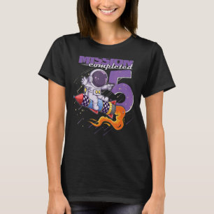 T-shirt Mission terminée 5e anniversaire garçon fille 5 an