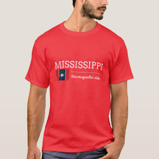 T-shirt MISSISSIPPI État avec Drapeau