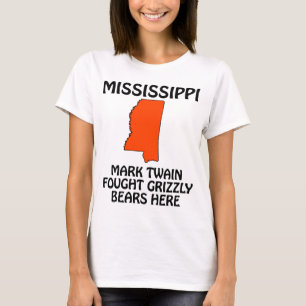 T-shirt Mississippi - Mark Twain a combattu des ours grizz
