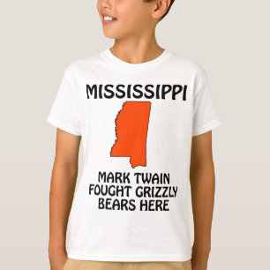 T-shirt Mississippi - Mark Twain a combattu des ours grizz