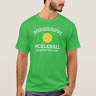 T-shirt Mississippi Pickleball Club Nom du partenaire Pers