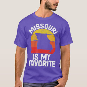 T-shirt Missouri Est Mon FavoriFunny Retro Sun Missouri