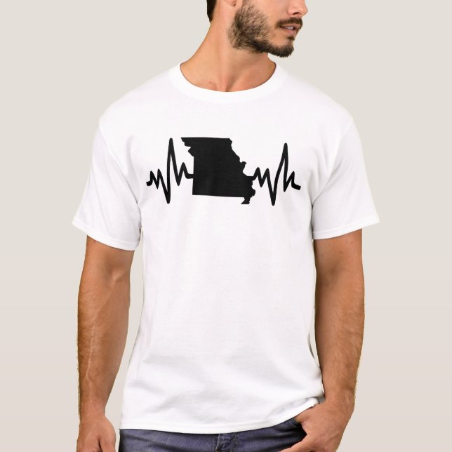 T-shirt  Missouri heartbeat design unisex (Devant)