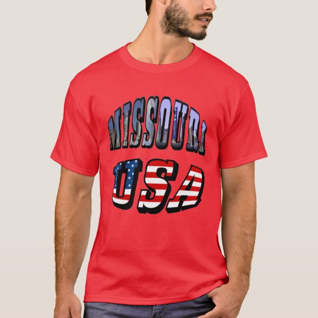 T-shirt Missouri Picture et USA Text Shirt (Devant)