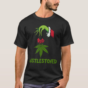 T-shirt Mistlestoned-420-Cannabis-Mistlestoned-Christmas-2