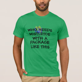 T-shirt mistletoe avec le paquet chemise de noël drôle
