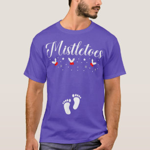 T-shirt Mistletoes Noël Grossesse Révéler Noël Futur