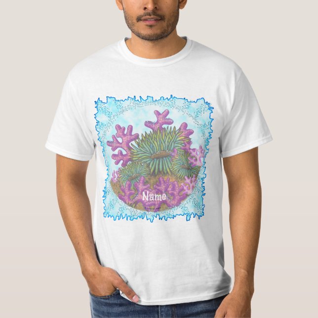 T-shirt Misty Sea Coral seashells  (Devant)