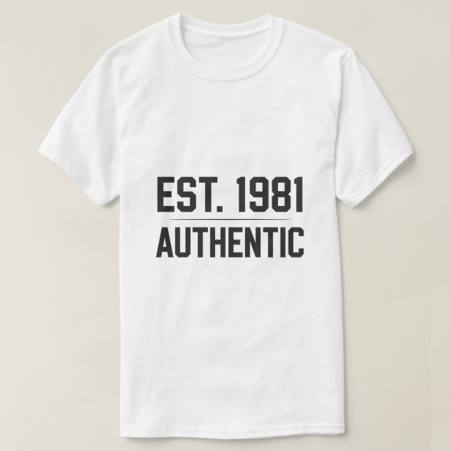 T-Shirt mit 1981er-Jahresthema (Design vorne)