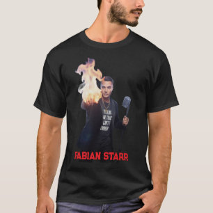 T-Shirt mit Aufdruck "Burning in Your Touch" von F