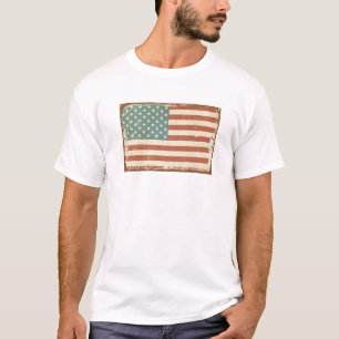 T-Shirt mit bedruckter amerikanischer Flagge im Di