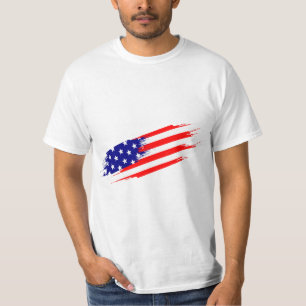 T-Shirt mit benutzerdefiniertem amerikanischen Fla