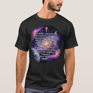 T-Shirt mit Bibelvers zu den zwei großen Geboten i