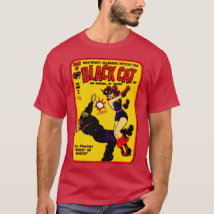 T-Shirt mit Black Cat Comic aus den 1940er Jahren