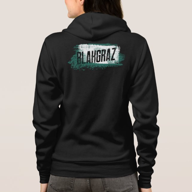 T - Shirt mit blakgraz-grün-weiß gestrichenen Pins (Rückseite)