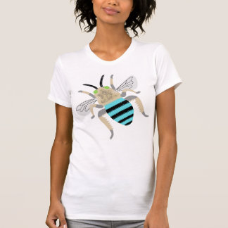 T-Shirt mit blau gebänderter Biene