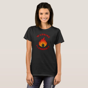 T - Shirt mit brennbarer Warnung