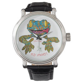 T Shirt mit Cartoon-Eidechse Armbanduhr