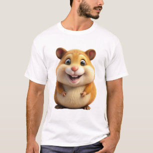 T-Shirt mit Cartoon-Hamster   T-Shirt mit süßem Ti