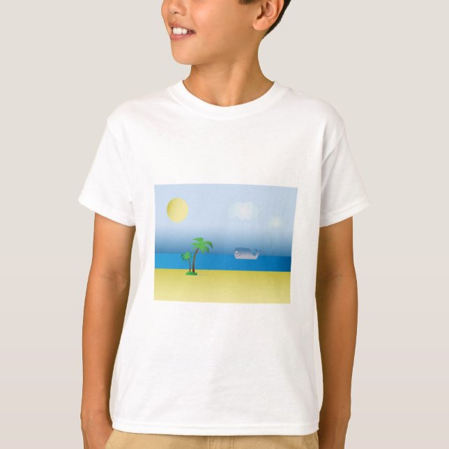 T-Shirt mit Cartoon-Wal (Vorderseite)