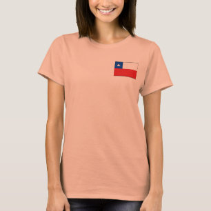 T-Shirt mit Chile-Flagge + Karte