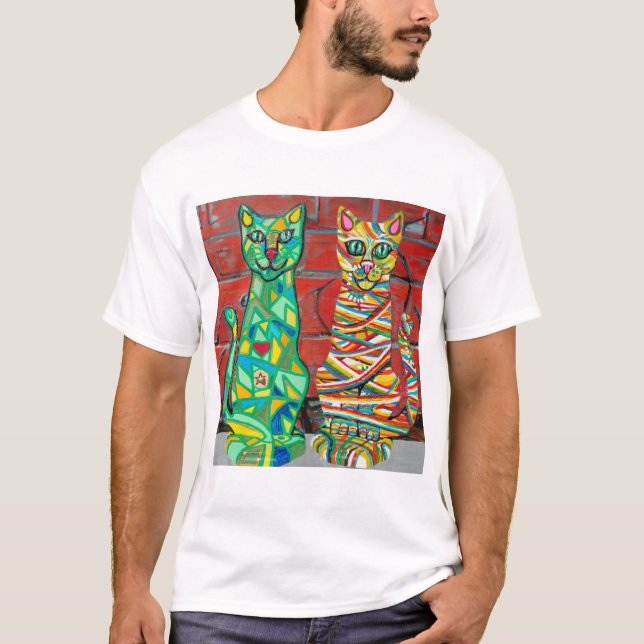 T - Shirt mit Cuby Cats (Vorderseite)