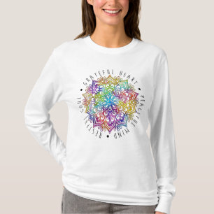 T-Shirt mit dankbarem Herzen, friedvollem Geist un