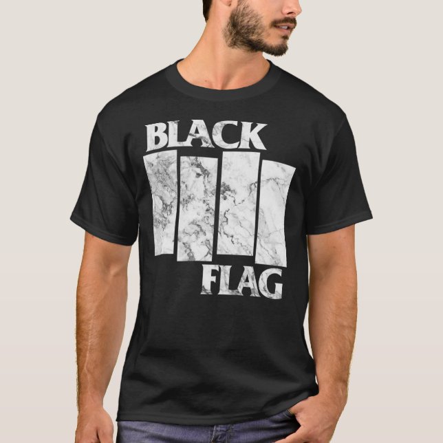 T - Shirt mit dem Logo "Black Flag Marble" Classic (Vorderseite)