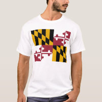 T Shirt mit der Flagge von Maryland Staat USA