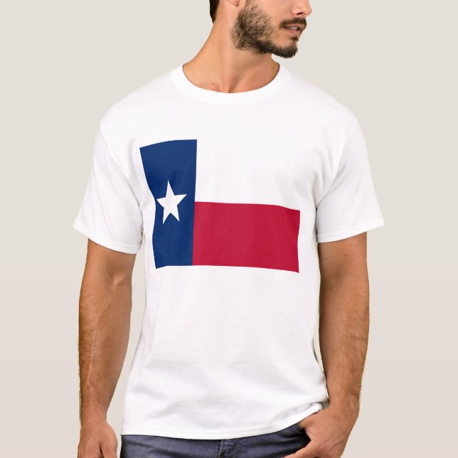 T Shirt mit der Flagge von Texas Staat USA (Vorderseite)