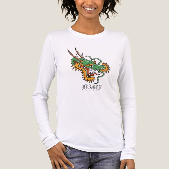T-Shirt mit Drachen Tri-Blend Shirt (Vorderseite)